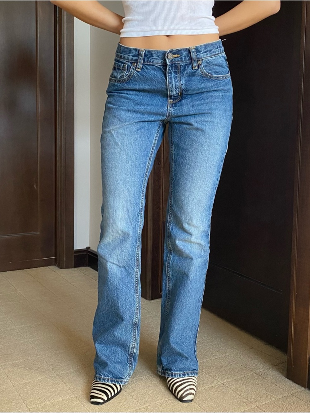 Vintage mid rise bootcut jeans